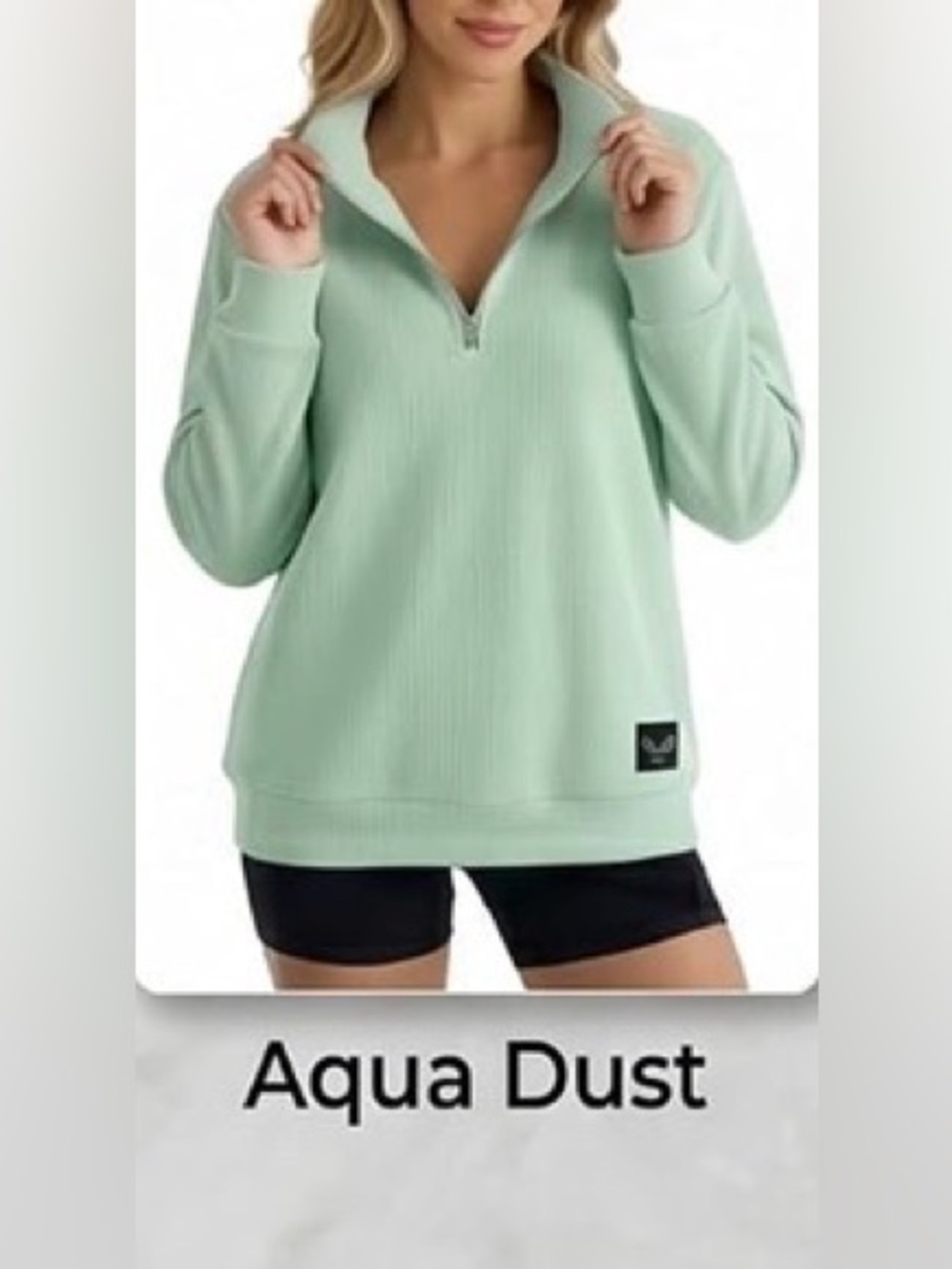 0029: Women’s Oversized Pullover Sweatshirt Quarter Zip Mock Neck Long Sleeve